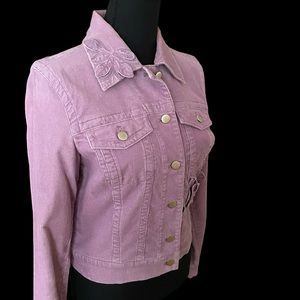 Casual Corner Corduroy Lavender Jacket